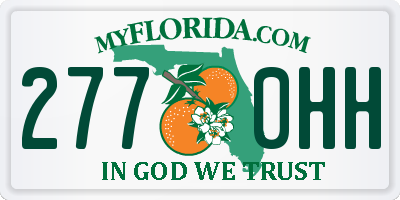 FL license plate 2770HH