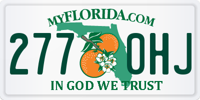 FL license plate 2770HJ