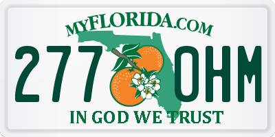 FL license plate 2770HM