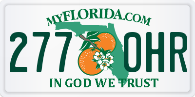 FL license plate 2770HR