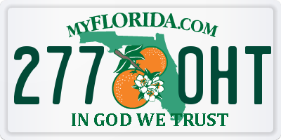 FL license plate 2770HT