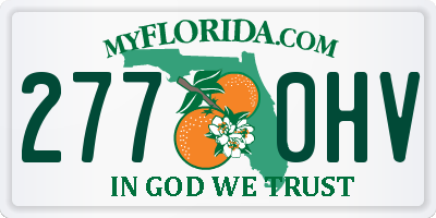 FL license plate 2770HV