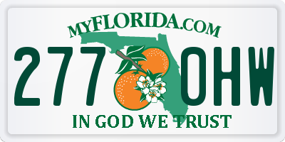 FL license plate 2770HW
