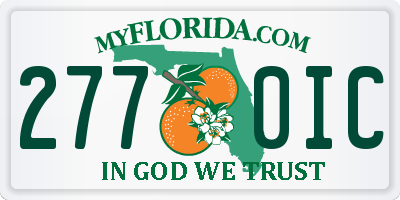 FL license plate 2770IC