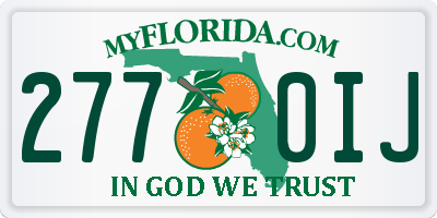 FL license plate 2770IJ