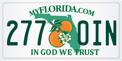 FL license plate 2770IN