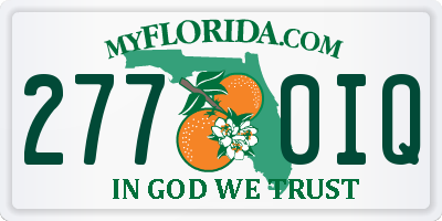 FL license plate 2770IQ