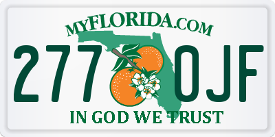 FL license plate 2770JF