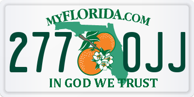 FL license plate 2770JJ