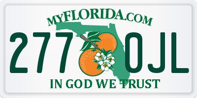 FL license plate 2770JL