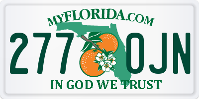 FL license plate 2770JN