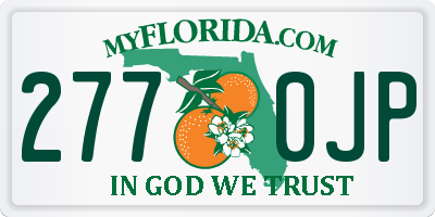 FL license plate 2770JP