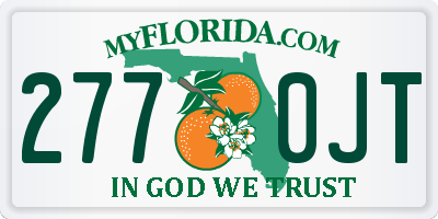 FL license plate 2770JT