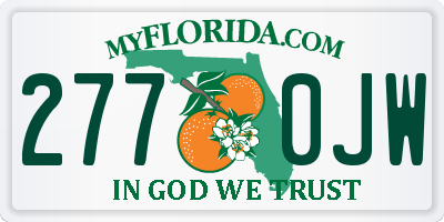 FL license plate 2770JW