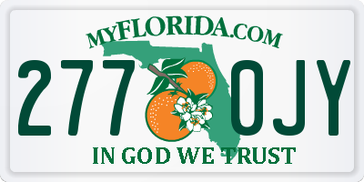 FL license plate 2770JY