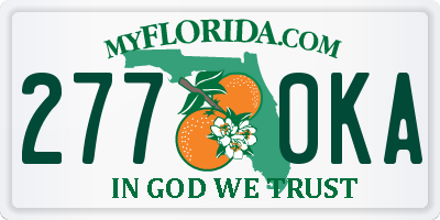 FL license plate 2770KA