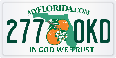 FL license plate 2770KD
