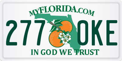 FL license plate 2770KE