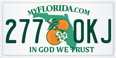FL license plate 2770KJ