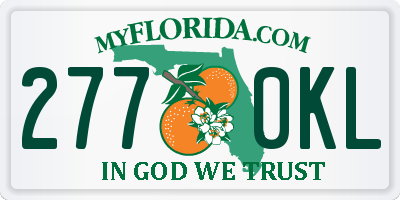 FL license plate 2770KL