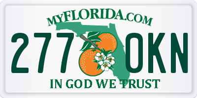 FL license plate 2770KN