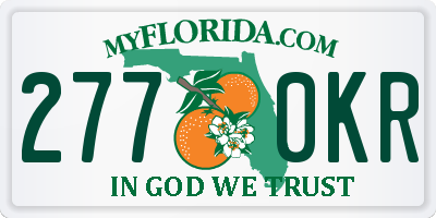 FL license plate 2770KR