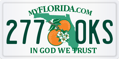FL license plate 2770KS