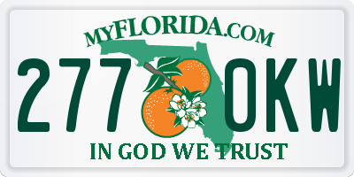 FL license plate 2770KW