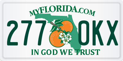 FL license plate 2770KX