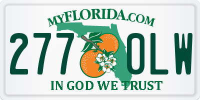 FL license plate 2770LW