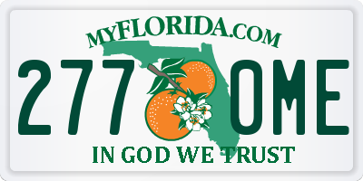FL license plate 2770ME