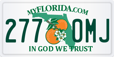FL license plate 2770MJ