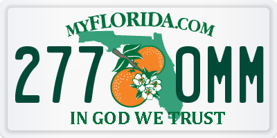 FL license plate 2770MM