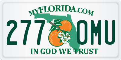 FL license plate 2770MU