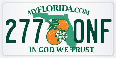 FL license plate 2770NF