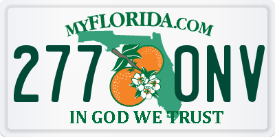 FL license plate 2770NV