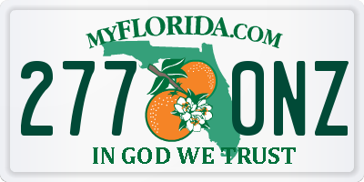 FL license plate 2770NZ