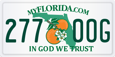 FL license plate 2770OG