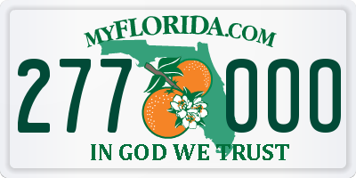 FL license plate 2770OO