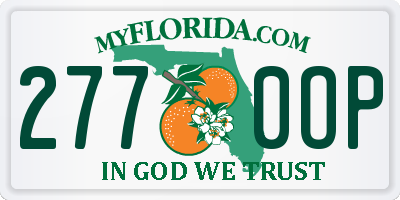 FL license plate 2770OP