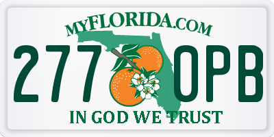 FL license plate 2770PB