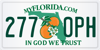 FL license plate 2770PH