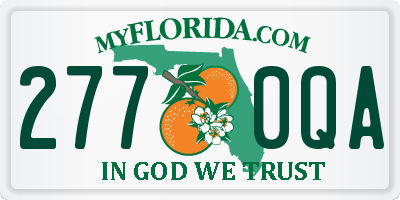 FL license plate 2770QA