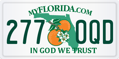 FL license plate 2770QD