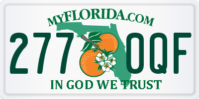 FL license plate 2770QF