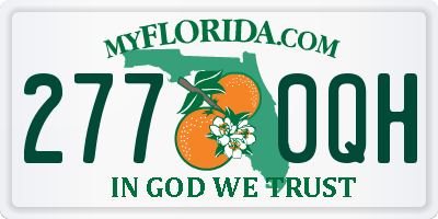FL license plate 2770QH