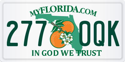 FL license plate 2770QK