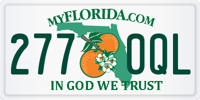 FL license plate 2770QL