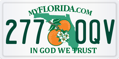 FL license plate 2770QV