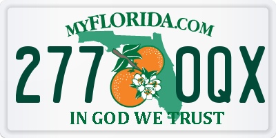 FL license plate 2770QX
